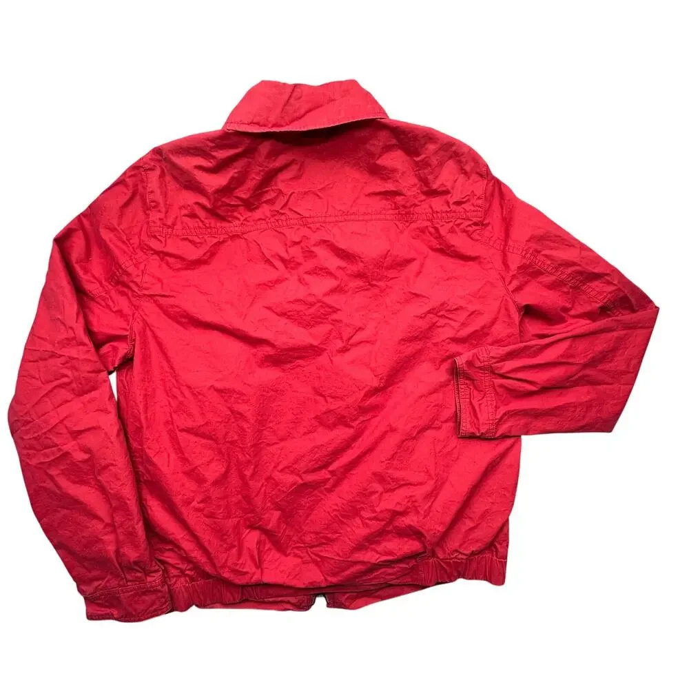 Hackett London Blouson Bomber Jacket Mens Large Harrington Zip Red Plaid Lined